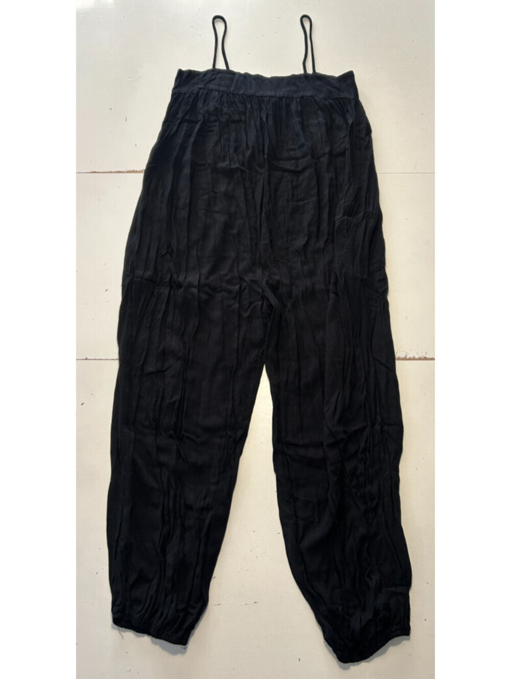 Final Touch Women's Black Spaghetti Strap Jumpsuit Overalls Size Small